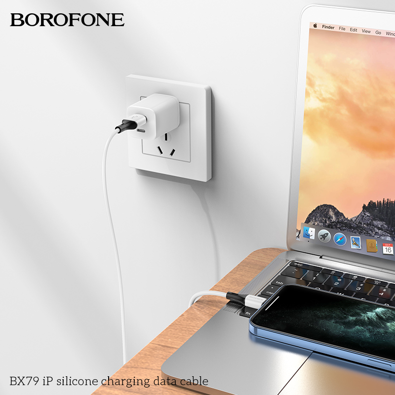 BOROFONE BX79 silicone USB-A to Lightning cable NZ 7